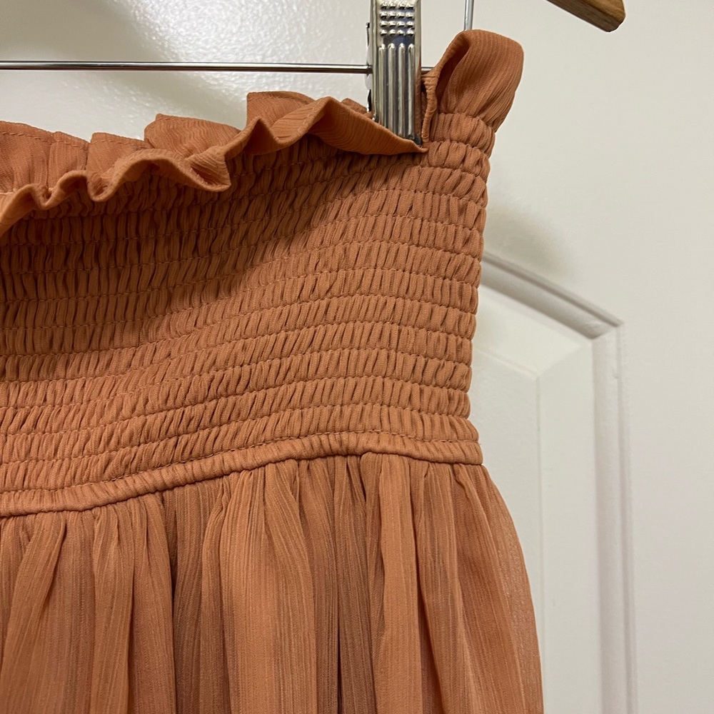 NWT By Anthropologie Smocked Sheer Maxi Skirt - Picture 6 of 10